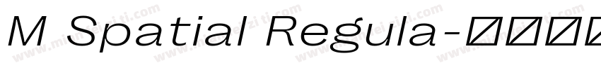 M Spatial Regula字体转换